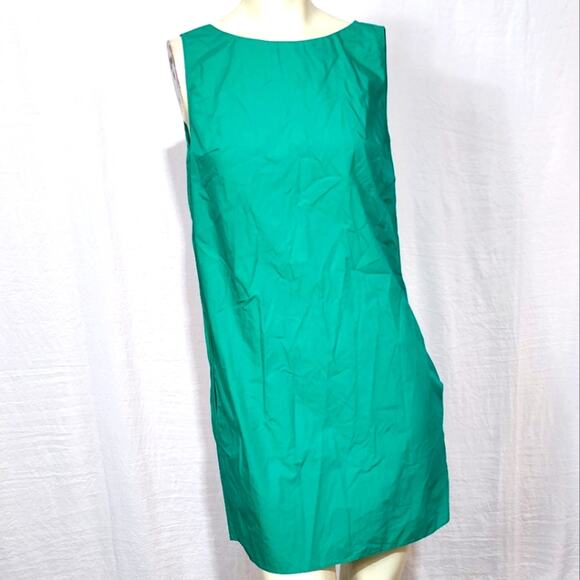 GAP Emerald Green Cotton Knott Back Mini Dress Size Small - Picture 2 of 5